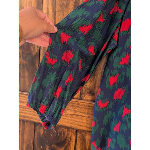 MICHELLE MCDOWELL multicolor womens blouse top size large in GUC - Picture 4 of 7